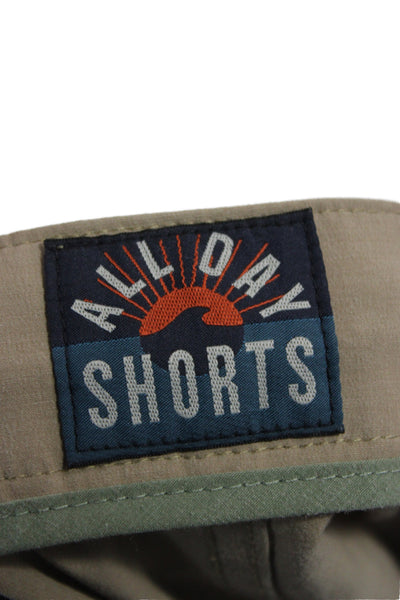 Faherty Brand Mens Chino Shorts Beige Recycled Polyester Size 40
