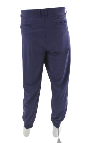 Greyson Mens Blue Nylon Jogger Pants Button Closure Size 40