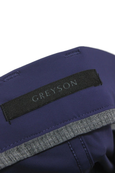 Greyson Mens Blue Nylon Jogger Pants Button Closure Size 40
