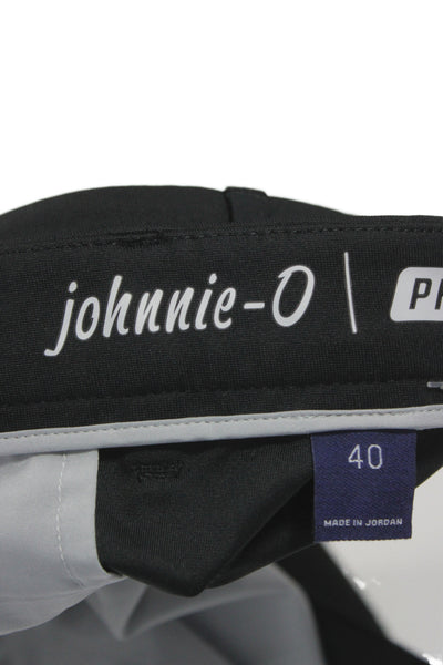 Johnnie-o Mens Chino Shorts Black Polyester Golf Size 40