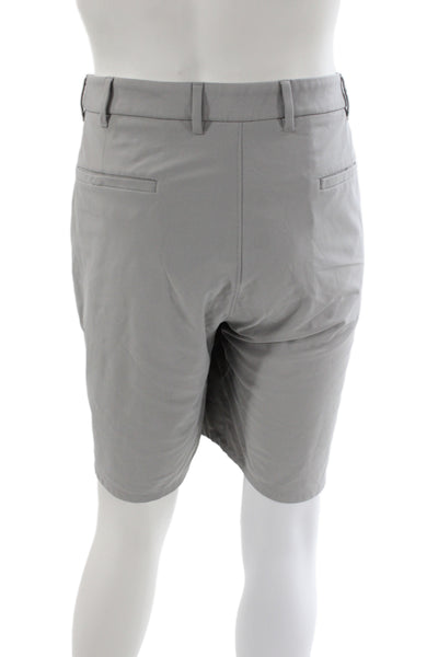 Johnnie-o Mens Chino Shorts Gray 100% Polyester Golf Size 40