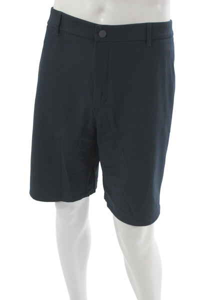 Johnnie-o Mens Athletic Golf Shorts Blue Polyester Solid Size 40