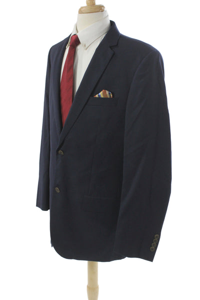 Linea Uomo Mens Classic Wool Blazer Blue Button Size 44