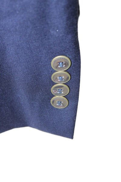 Linea Uomo Mens Classic Wool Blazer Blue Button Size 44