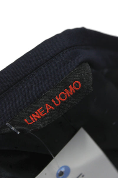 Linea Uomo Mens Classic Wool Blazer Blue Button Size 44