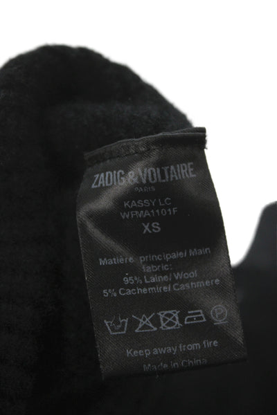 Zadig & Voltaire Women Wool High Neck Sweater Black Size XS