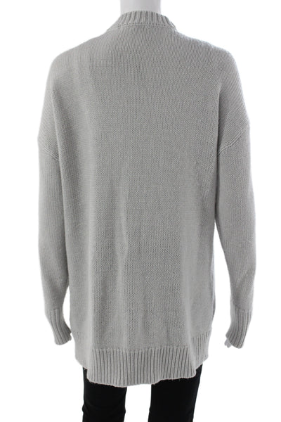 Weworewhat Womens Cardigan V-Neck Gray Acrylic Long Sleeve Size S