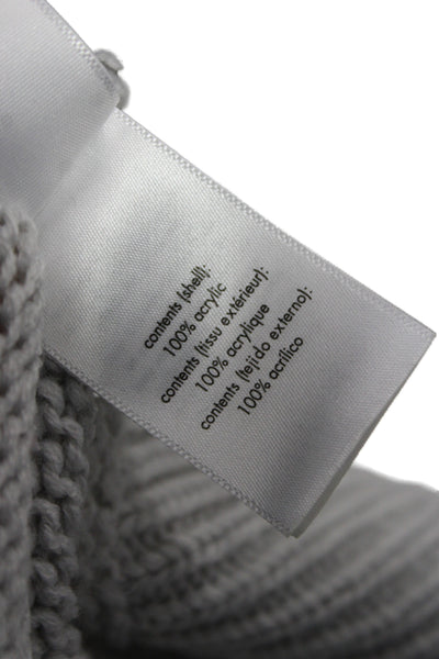 Weworewhat Womens Cardigan V-Neck Gray Acrylic Long Sleeve Size S