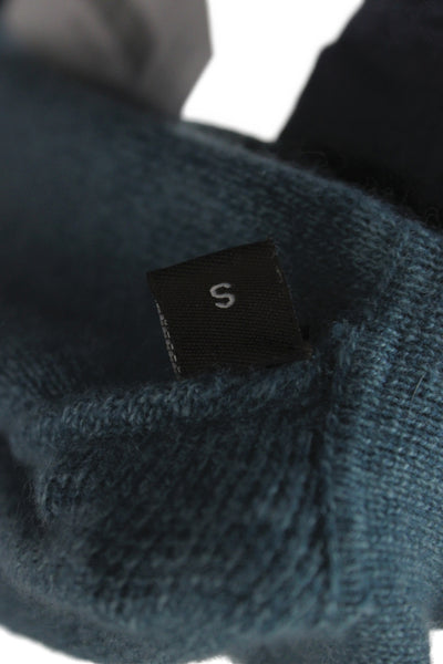 Forte Cashmere Womens Full Zip Cashmere Collared Longsleeve Sweater Blue Size S