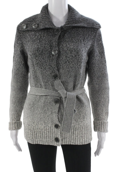 Lafayette 148 New York Women Merino Ombre Cardigan Gray Size S