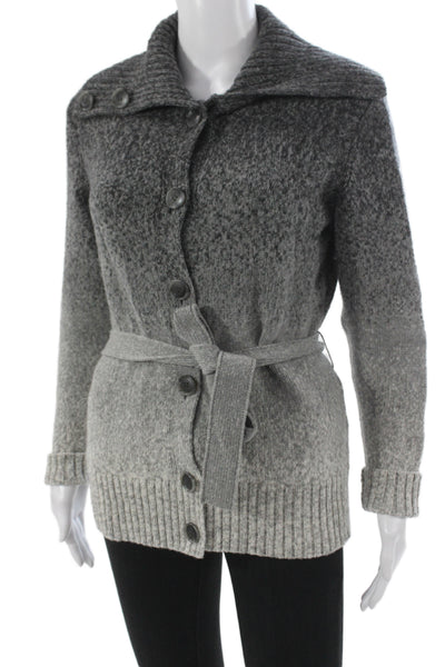 Lafayette 148 New York Women Merino Ombre Cardigan Gray Size S