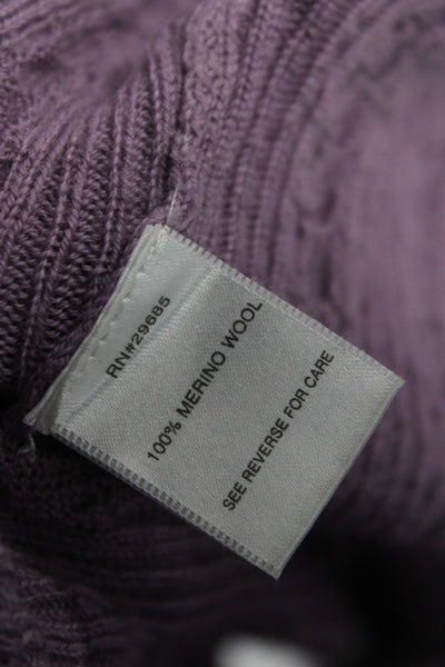 Pendleton Women Pullover Merino Wool V-Neck Long Sleeve Purple Sweater Size S