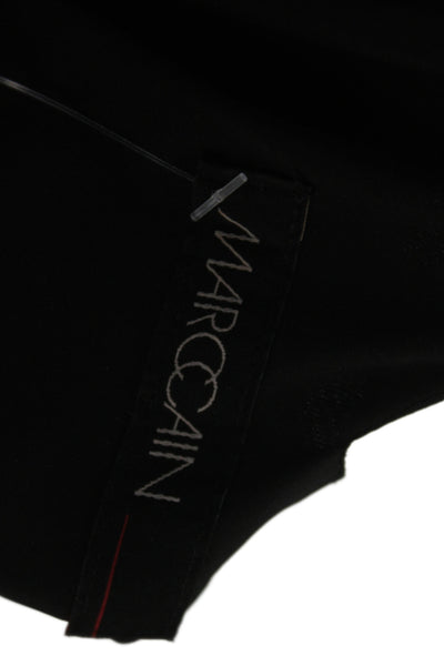 Marc Cain Women Shift Dress Black Sleeveless Round Neck Viscose Button Size 1