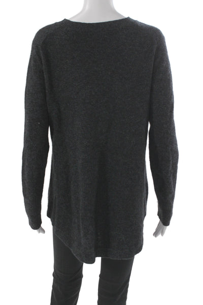White + Warren Womens Cashmere Crew Neck Pullover Long Sleeve Gray Size L