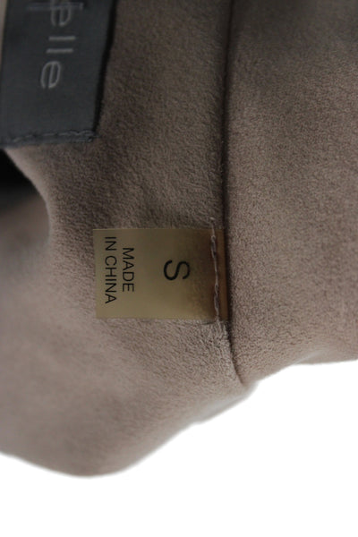 Bagatelle Women Beige Biker Jacket Polyester Long Sleeve Size S