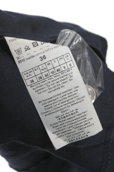 Gerry Weber Womens Basic Jacket Blue Polyester Long Sleeve Biker Size 36