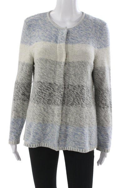 Belford Women Cardigan Cashmere Round Neck Long Sleeve Multicolor Size M