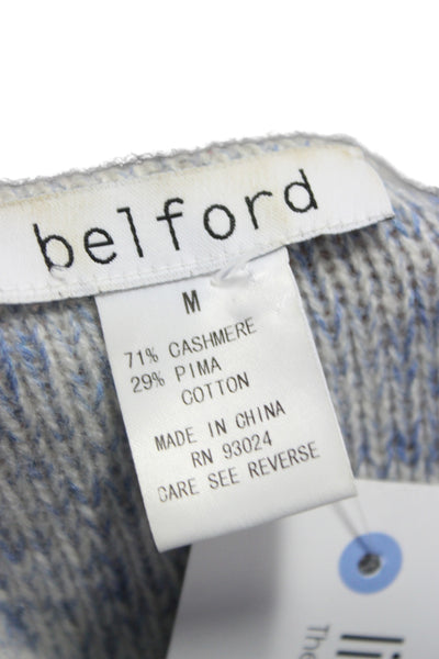 Belford Women Cardigan Cashmere Round Neck Long Sleeve Multicolor Size M