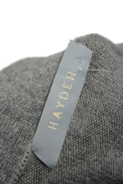 Hayden Womens Cashmere V-Neck Cardigan Gray Long Sleeve Size S