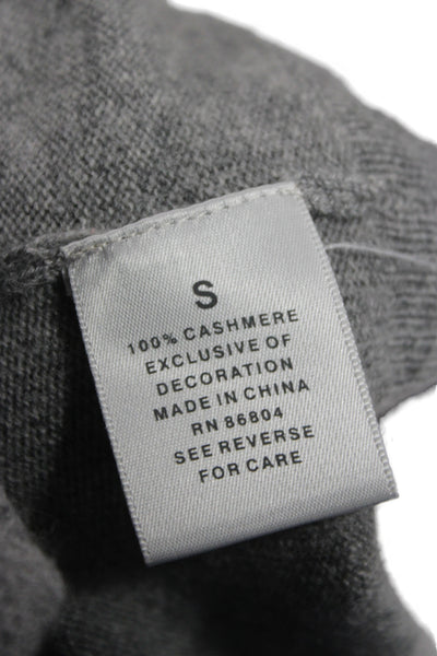 Hayden Womens Cashmere V-Neck Cardigan Gray Long Sleeve Size S