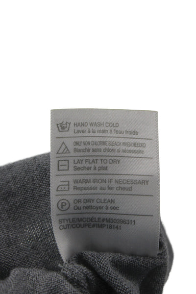Vince Mens Pullover V-Neck Wool Gray Long Sleeve Size L