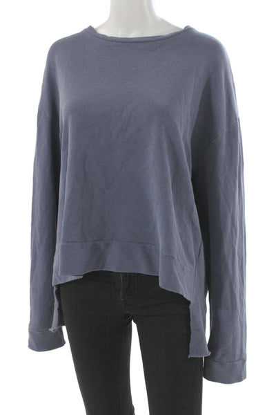 Fate. Women Pullover Sweatshirt Blue Cotton Long Sleeve Bow Size S