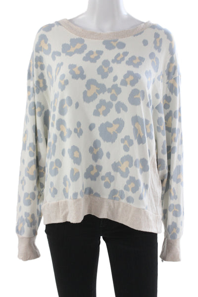 Vintage Havana Women Leopard Print Multicolor Long Sleeve T-Shirt Size L
