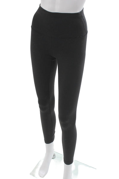 Lululemon Womens Black Ankle Leggings Nylon Athleisure Size 4
