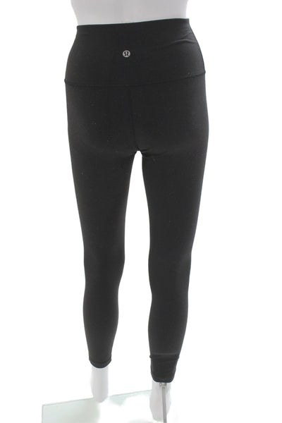 Lululemon Womens Black Ankle Leggings Nylon Athleisure Size 4