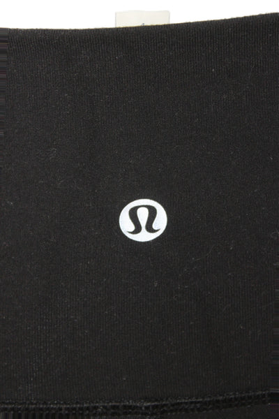 Lululemon Womens Black Ankle Leggings Nylon Athleisure Size 4