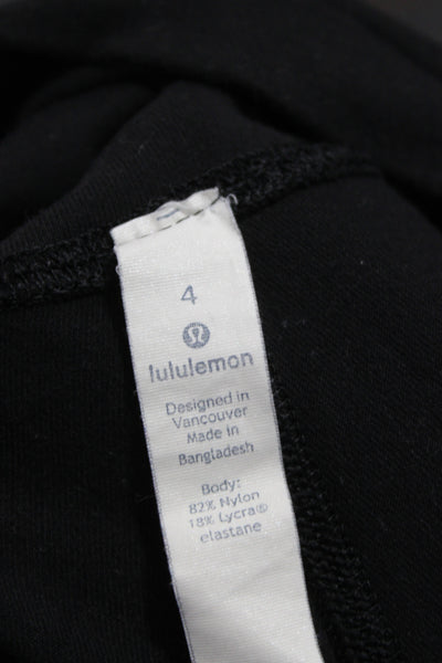 Lululemon Womens Black Ankle Leggings Nylon Athleisure Size 4