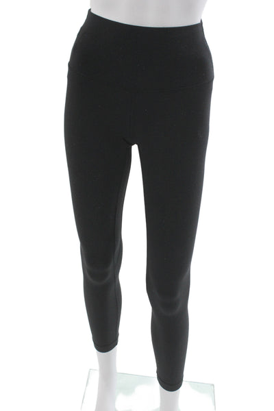 Lululemon Womens Ankle Leggings Black Nylon Athleisure Size 4