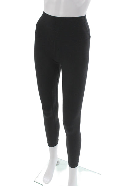 Lululemon Womens Ankle Leggings Black Nylon Athleisure Size 4