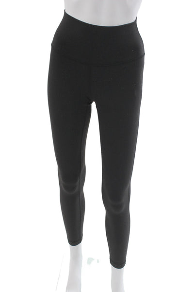 Lululemon Womens Ankle Leggings Black Nylon Athleisure Size 4