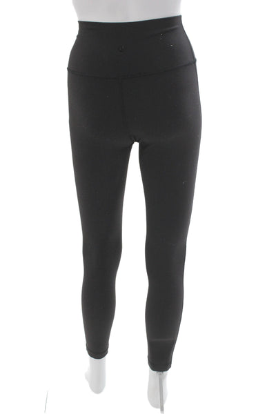 Lululemon Womens Ankle Leggings Black Nylon Athleisure Size 4
