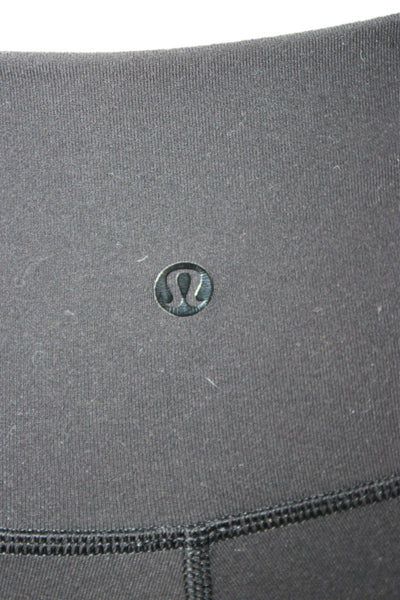 Lululemon Womens Ankle Leggings Black Nylon Athleisure Size 4