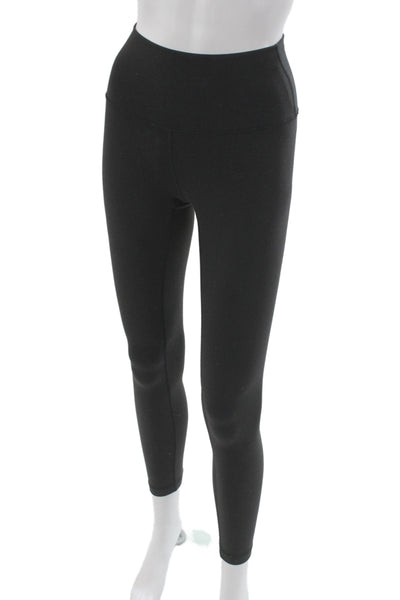 Lululemon Women Ankle Leggings Black Nylon Athleisure Size 4