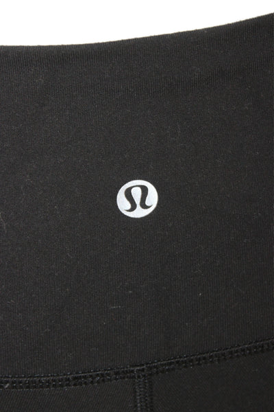 Lululemon Women Ankle Leggings Black Nylon Athleisure Size 4