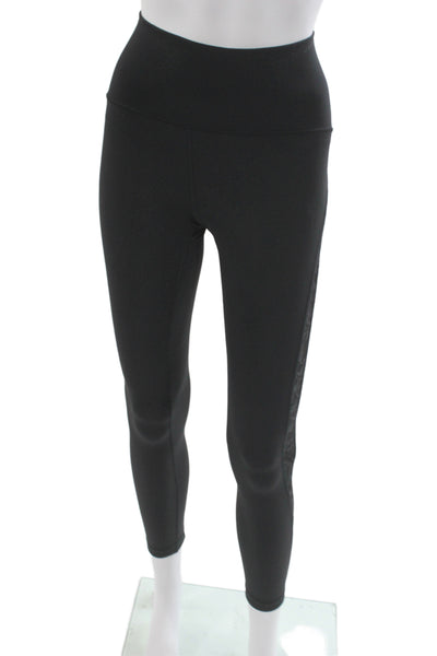 Lululemon Women Cropped Leggings Black Nylon Size 4
