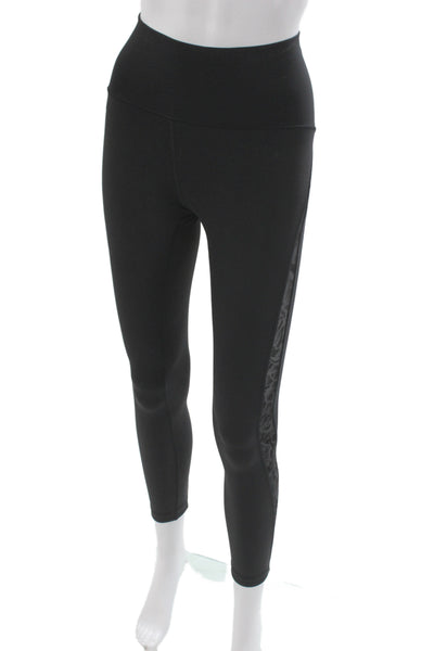 Lululemon Women Cropped Leggings Black Nylon Size 4