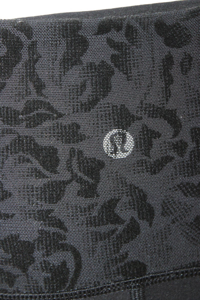 Lululemon Women Cropped Leggings Black Nylon Size 4