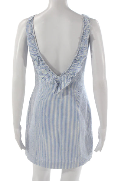 Rebecca Taylor Womens Blouson Floral Silk V-Neck Sleeveless Short Dress Size 0
