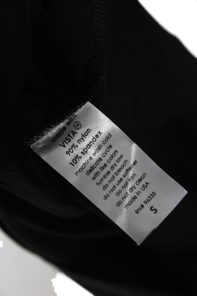 Susana Monaco Womens Black Bodycon Dress Long Sleeve Nylon Size S