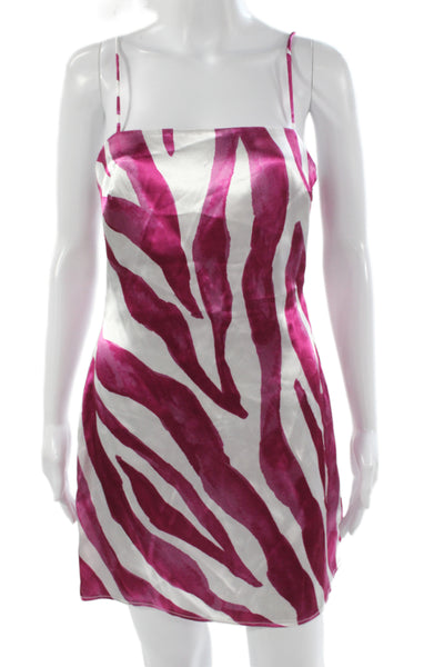 The East Order Womens Pink Animal Print Square Neck Slip Dress Size XS