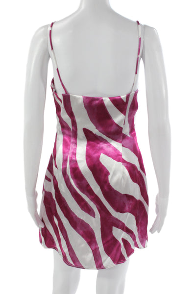The East Order Womens Pink Animal Print Square Neck Slip Dress Size XS