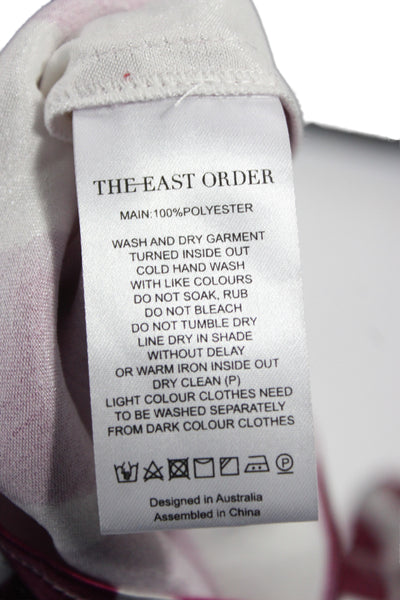 The East Order Womens Pink Animal Print Square Neck Slip Dress Size XS
