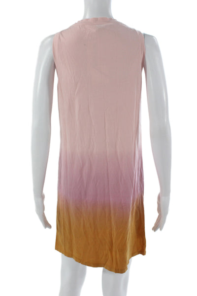 Kule Women Multicolor Tie Dye Tank Dress Cotton Sleeveless Short Size XS