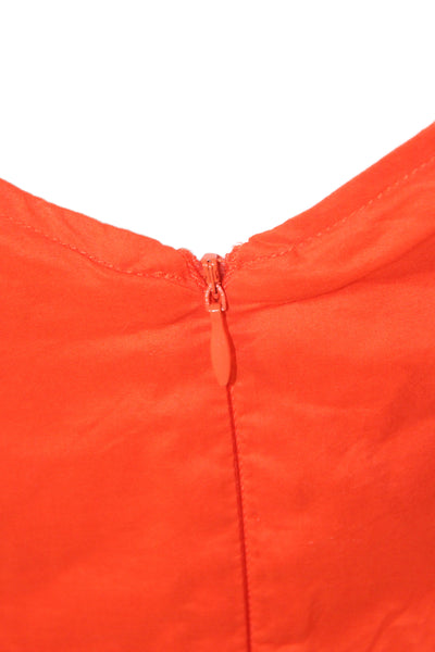 Sanctuary Womens Orange Mini Dress Square Neck Short Sleeve Size 2