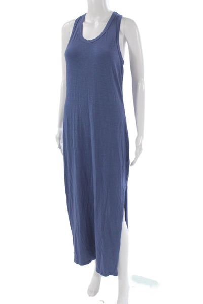 Sundry Womens Maxi Dress Blue Cotton Spandex Scoop Neck Sleeveless Size 1