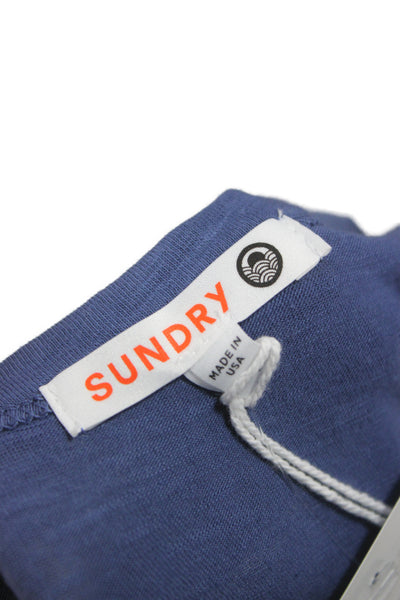 Sundry Womens Maxi Dress Blue Cotton Spandex Scoop Neck Sleeveless Size 1